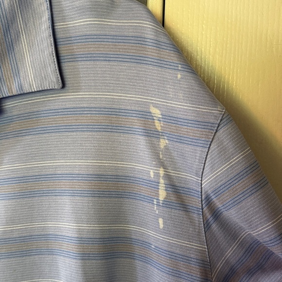 Nike Light Blue Striped Polo Shirt - Picture 3 of 4